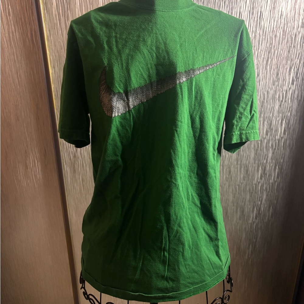 Kids Nike Green Short Sleeve Tee with Swoosh
